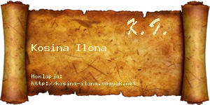 Kosina Ilona névjegykártya